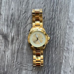 Gold Fossil watch